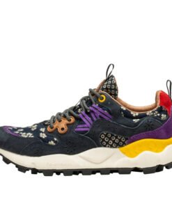 YAMANO 3 MAN - Active sneaker with prints - DARK NAVY FLOWER