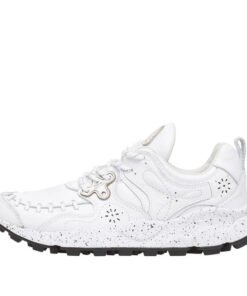 YAMANO MAN - Calfskin sneakers with lacing - total white