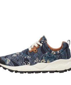 PAMPAS MAN - Print fabric sneakers - Navy