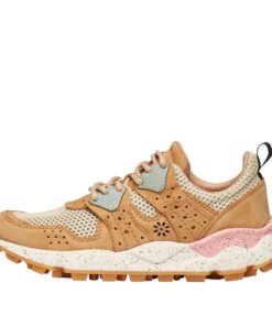 CORAX MAN - Leather and fabric sneakers - Beige